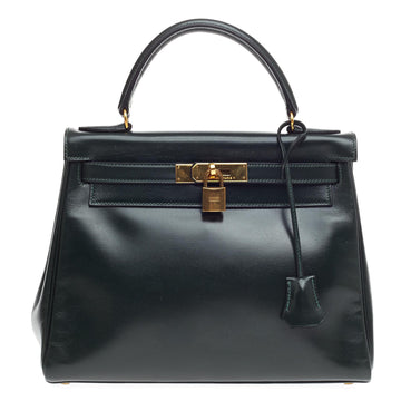 Hermes Kelly Green Boxcalf with Gold Hardware 28