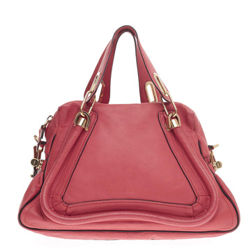 Chloe Paraty Military Top Handle Bag Leather Medium