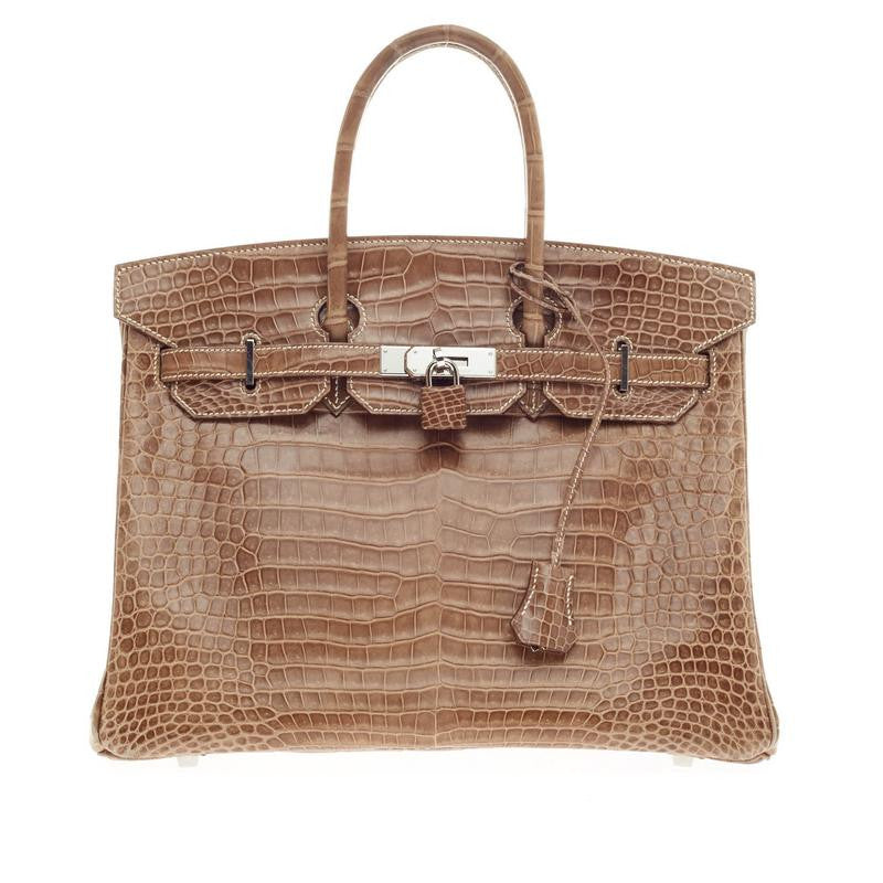 Buy Hermes Special Order Birkin Handbag Ficelle Shiny Porosus