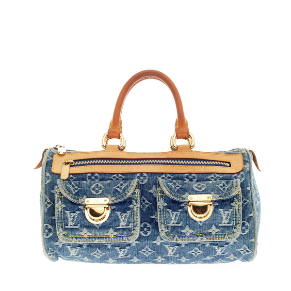 Buy Louis Vuitton Neo Speedy Bag Denim Blue 82707