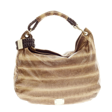 Jimmy Choo Sky Hobo Snakeskin Large