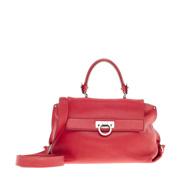 Salvatore Ferragamo Sofia Satchel Pebbled leather Small