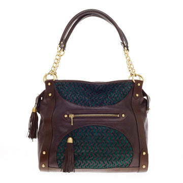 Zac Posen Lauren Tote Woven Leather