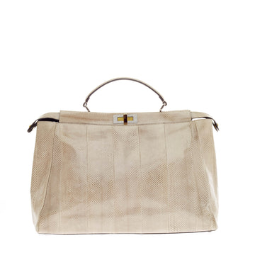 Fendi Peekaboo Watersnake with Python Interior Extra Large
