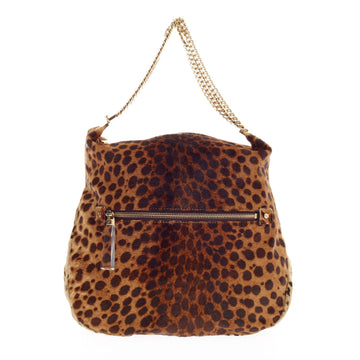 Christian Louboutin Marianna Hobo Pony Hair Leopard Print Medium