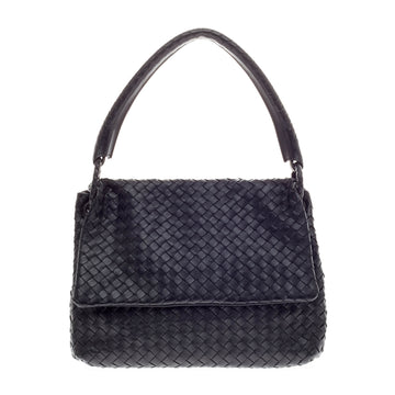 Bottega Veneta Flap Shoulder Bag Intrecciato Nappa Medium