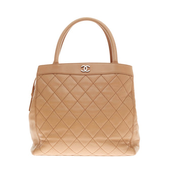 Chanel Vintage Shopper Tote Quilted Leather