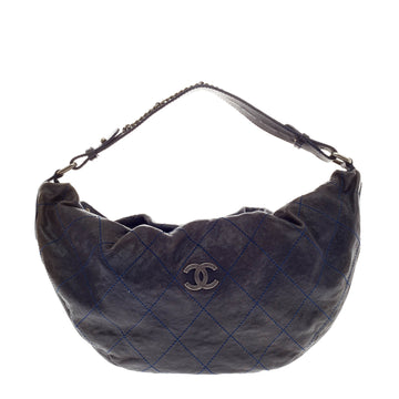 Chanel Outdoor Ligne Hobo Caviar Small