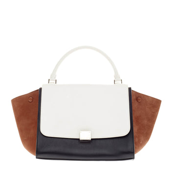 Celine Trapeze Tricolor Suede Medium