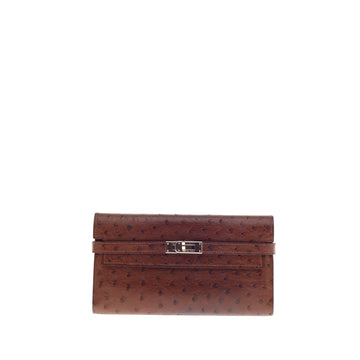 Hermes Kelly Wallet Ostrich Long
