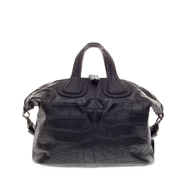 Givenchy Nightingale Satchel Embossed Crocodile Large
