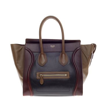 Celine Luggage Tricolor Leather Mini