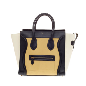Celine Luggage Tricolor Leather Mini