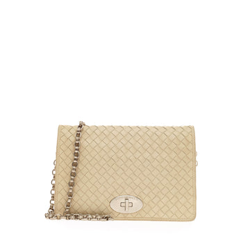 Bottega Veneta Turn Lock Full Flap Crossbody Intrecciato Nappa