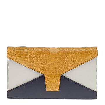 Celine Diamond Wallet Leather and Ostrich 