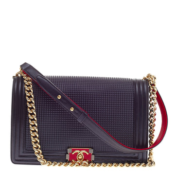 Chanel Boy Flap Cube Embossed Large