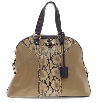 Saint Laurent Muse Shoulder Bag Python and Leather Oversized