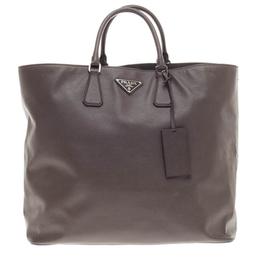 Prada Convertible Open Tote Saffiano Leather Large