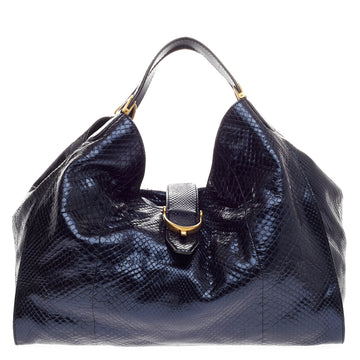 Gucci Soft Stirrup Tote Python Large