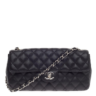 Buy Chanel Classic Single Flap Bag Caviar East West Black 435101