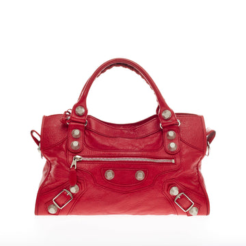 Balenciaga City Giant Studs Leather Medium