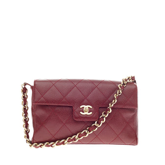 Chanel Iridescent Chain Flap Quilted Caviar