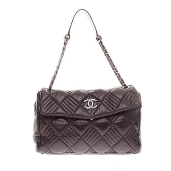 Chanel In and Out Flap Quilted Leather Maxi