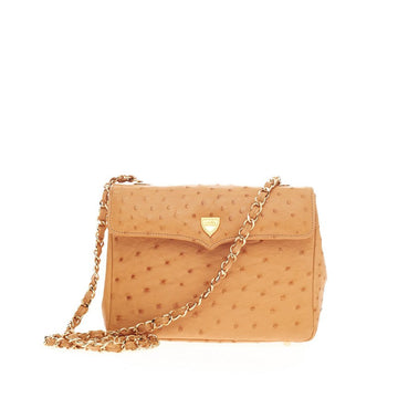 Lana Marks Crossbody Satchel Ostrich