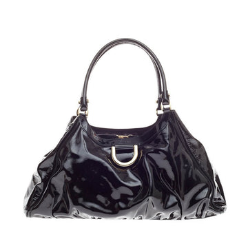 Gucci D Gold Shoulder Bag Patent Large