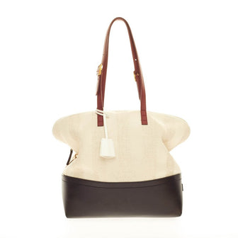 Fendi Pequin 2Bag Straw and Leather