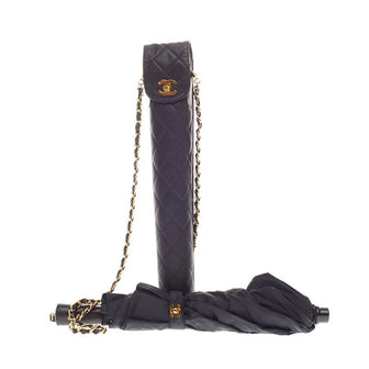 Chanel Vintage Umbrella with Sleeve Quilted Lambskin