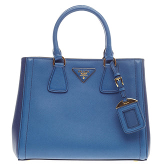 Prada Lux Tote Bicolor Saffiano Leather Small