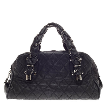 Chanel Lady Braid Bowler Quilted Leather Medium