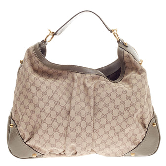 Gucci Jockey Hobo GG Canvas Large