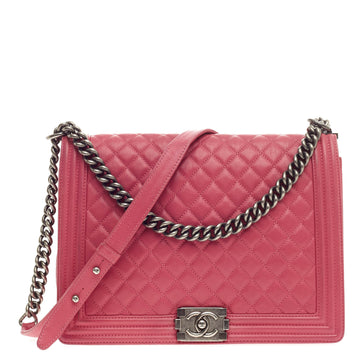 Chanel Boy Flap Quilted Calfskin Large