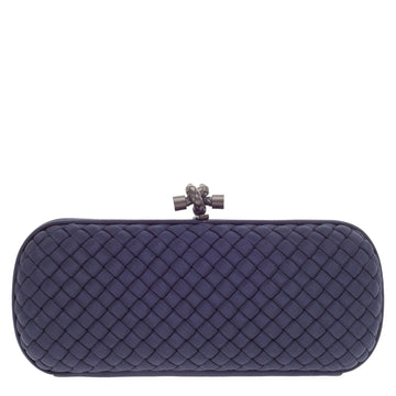 Bottega Veneta Box Knot Clutch Intrecciato Silk Faille Long
