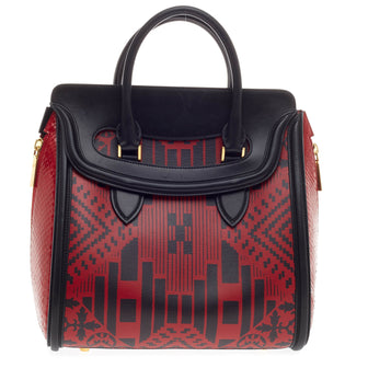 Alexander McQueen Heroine Tote Leather and Python
