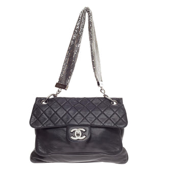 Chanel Chain Mail Shoulder Flap Bag Quilted Lambskin Small