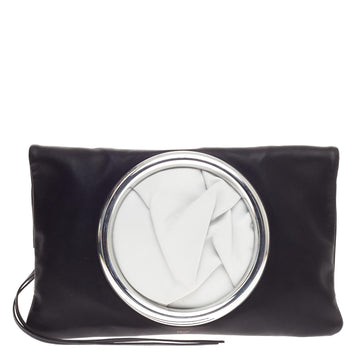 Celine Eyelet Clutch Leather