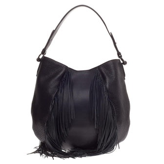 Christian Louboutin Lucky L Fringe Hobo Leather