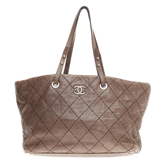 Chanel On the Road Tote Quilted Leather Small