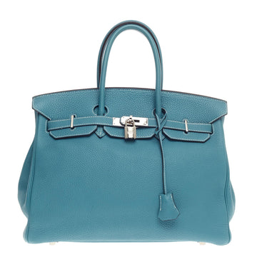 Hermes Birkin Blue Jean Togo with Palladium Hardware 35