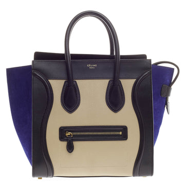 Celine Luggage Tricolor Leather Mini