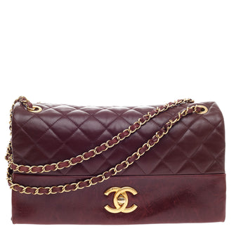 Chanel Soft Elegance Flap Bag Distressed Calfskin Jumbo