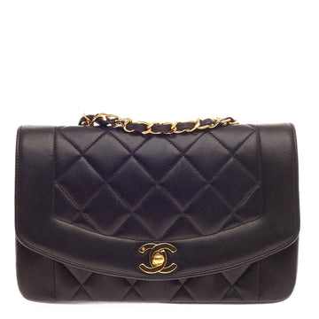 Chanel Vintage Diana Flap Quilted Lambskin Small