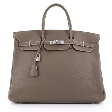 Hermes Birkin Handbag Brown Togo with Palladium Hardware 40 Brown 1856301