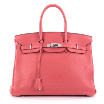 Hermes Birkin Handbag Red Clemence with Palladium Red 2165801