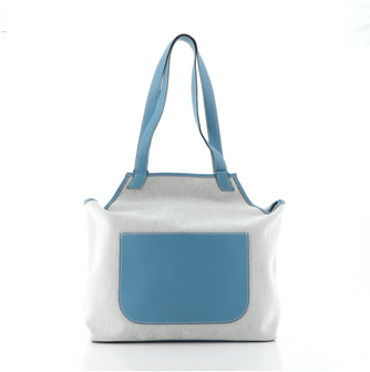 Jardinier Tote Toile and Leather PM