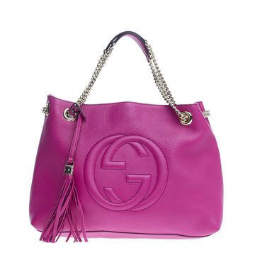 Gucci Soho Shoulder Bag Chain Strap Leather Medium