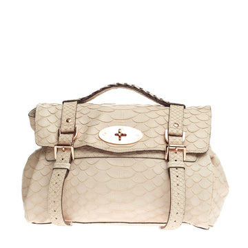Mulberry Alexa Satchel Silky Snake Print Medium